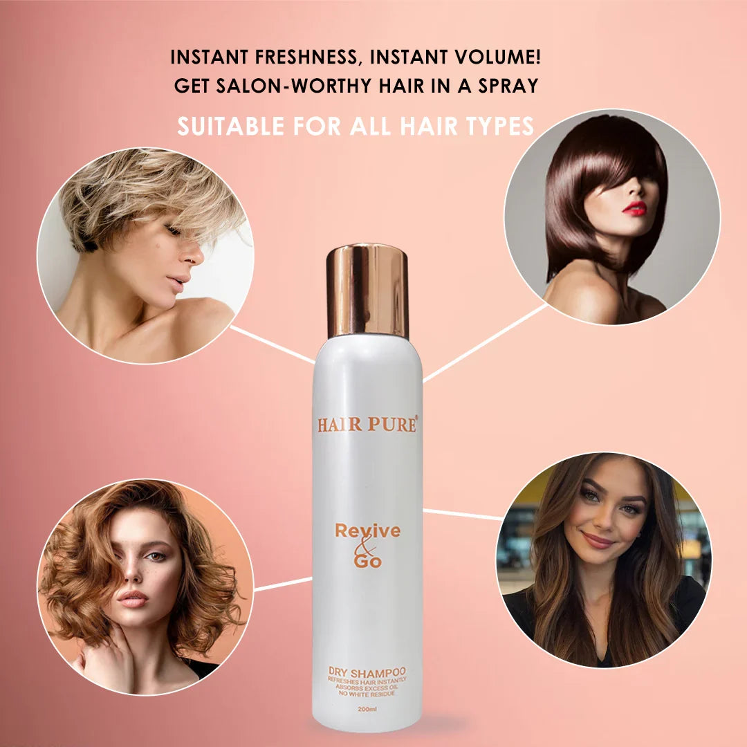 Redifyn Hair Pure Dry Shampoo Instant Oil Absorbing Spray - 200ml