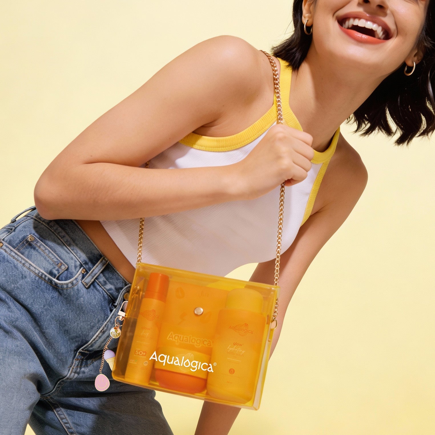Aqualogica Glow+ Born To Glow - Gift Set With Sling Bag & Charms