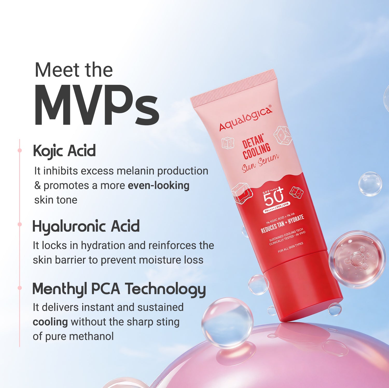 Aqualogica Detan+ Cooling Sun Serum - 50g