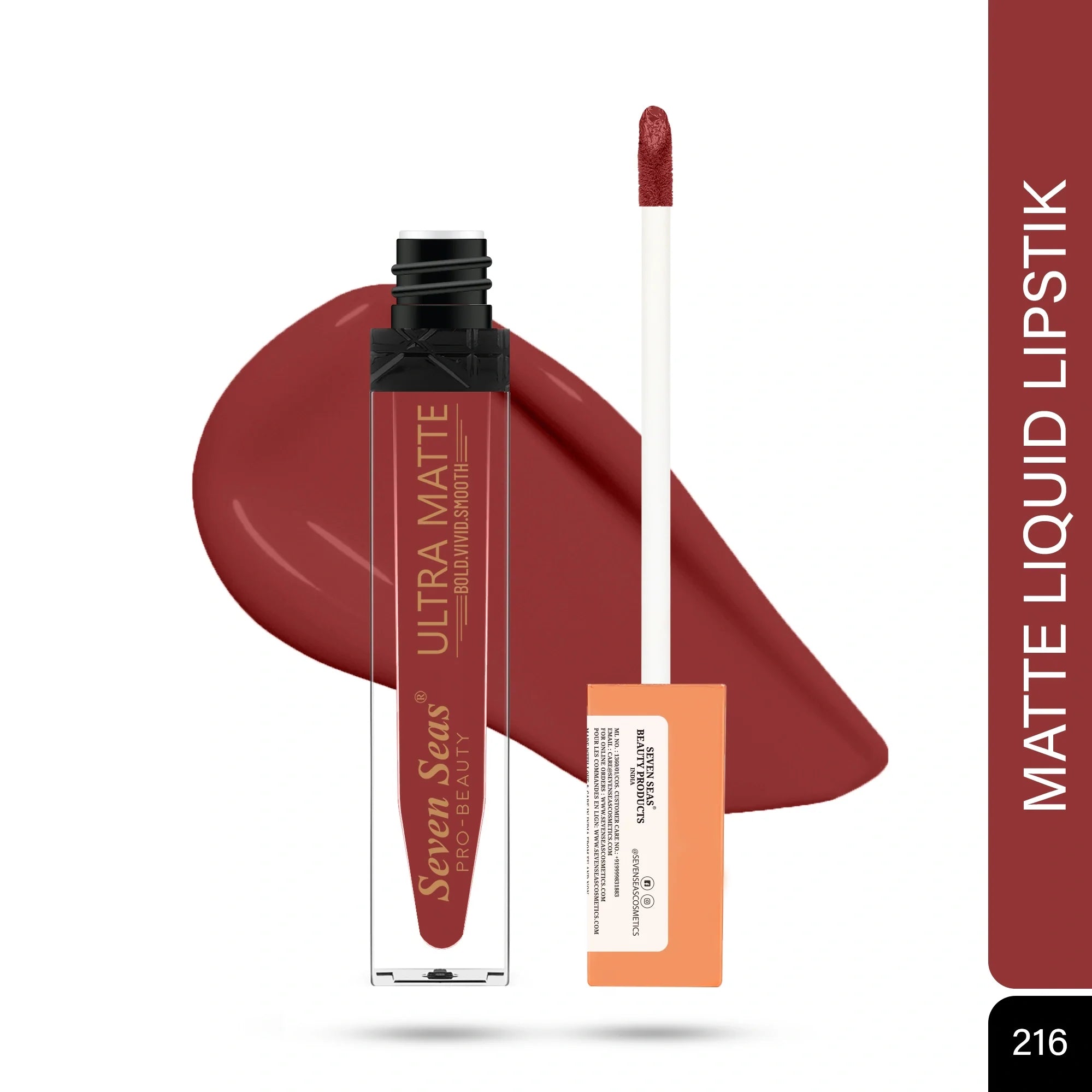 Seven Seas Shade-216 - Ultra Matte Liquid Lipstick