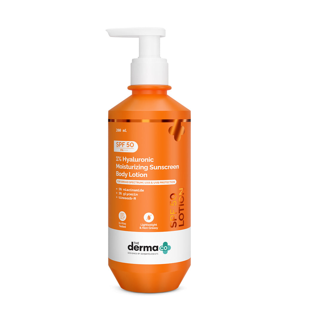 Derma Co 1% Hyaluronic Moisturizing Sunscreen Body Lotion In-Vivo Tested - 200ml