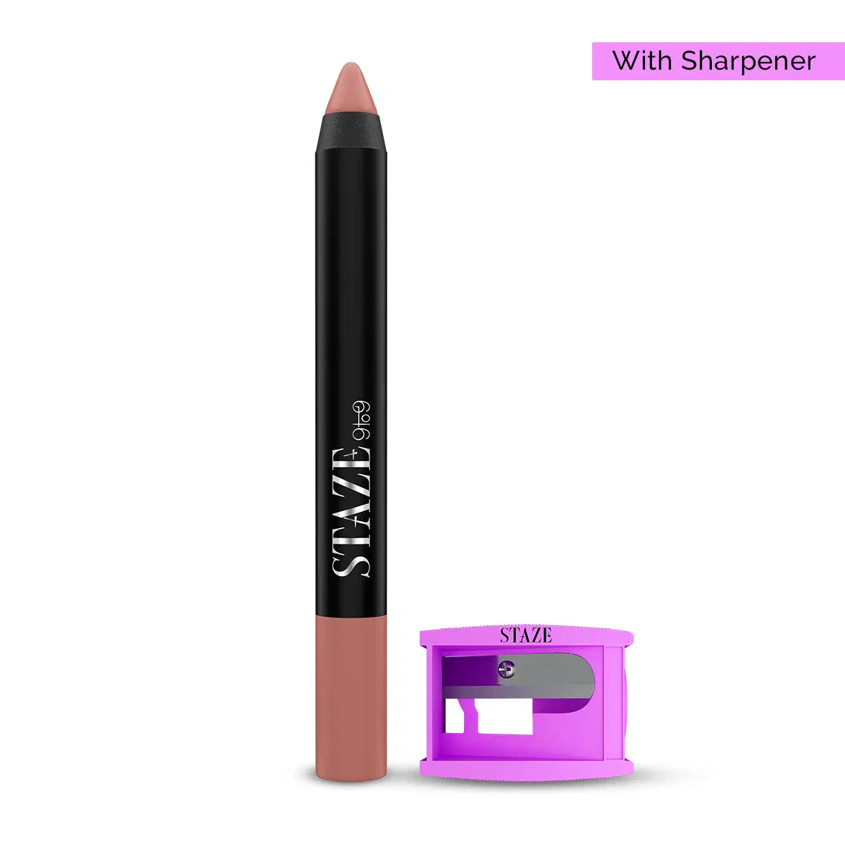 Staze Pout On Lip Crayon 01 Nude Whisper with Sharpener