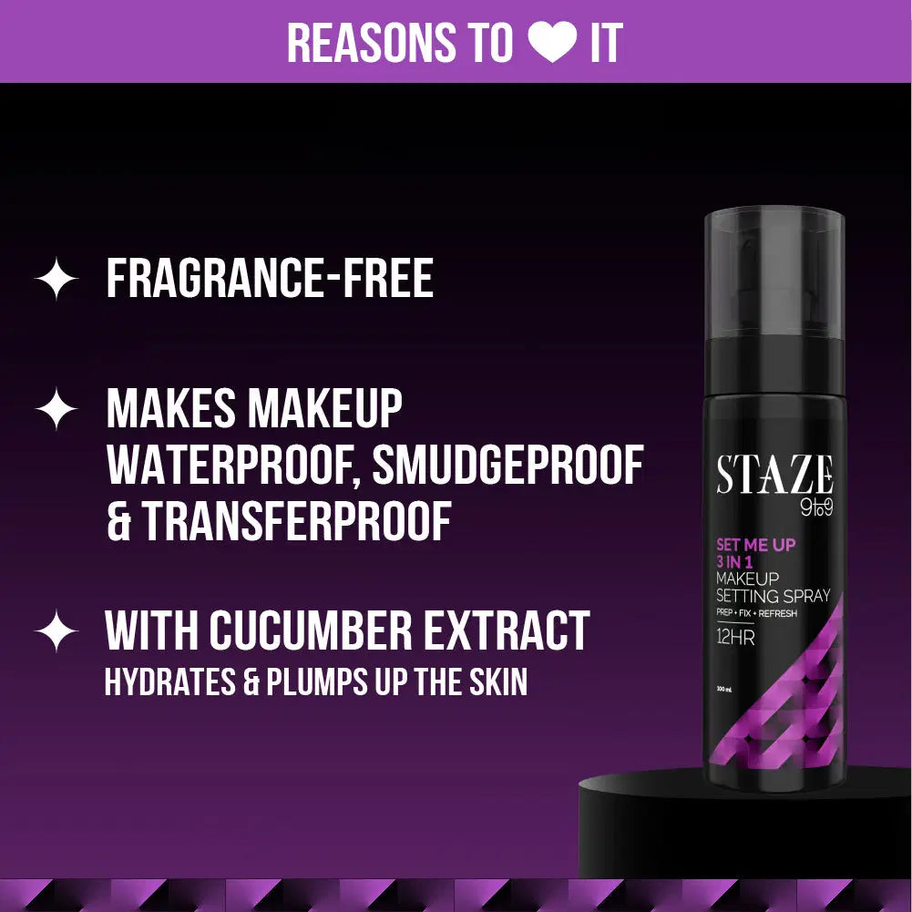 Staze Set Me Up 3 In 1 Makeup Setting Spray