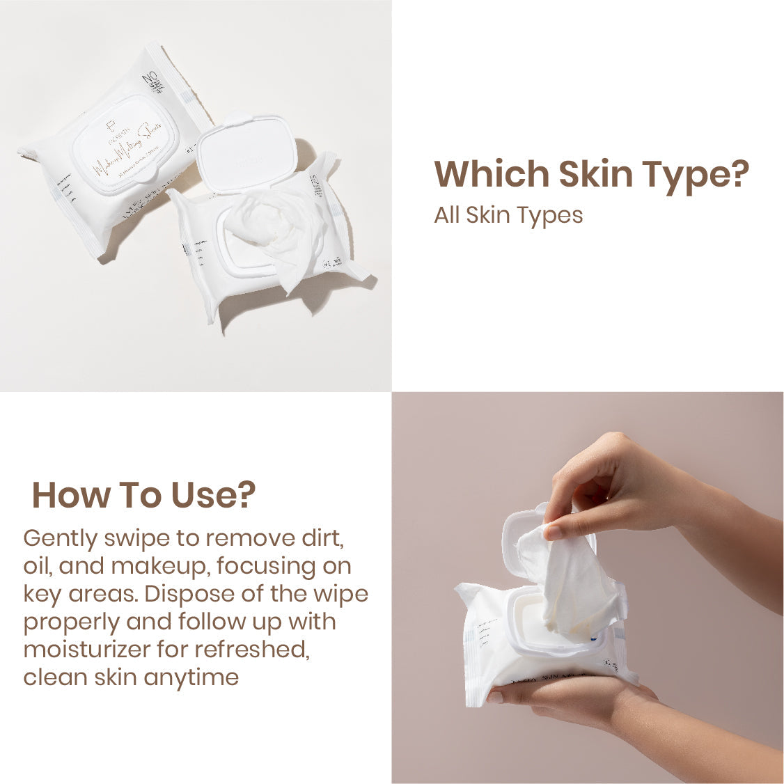 Personal Touch Makeup Melting Skin Care Wipes (10 Sheets) - Pack of 5