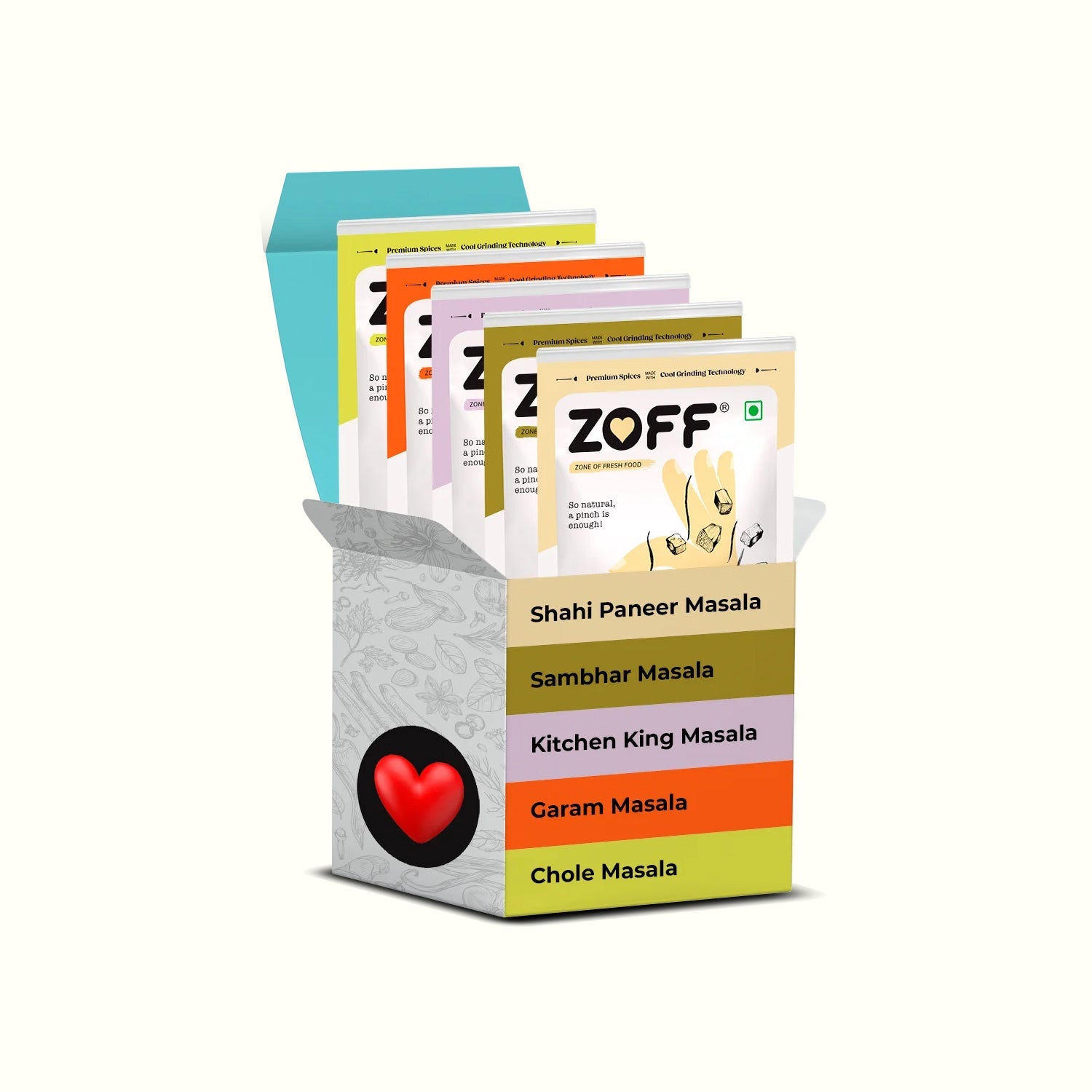 Zoff Foods Starter Curry Spices Kit Combo Pack of 5