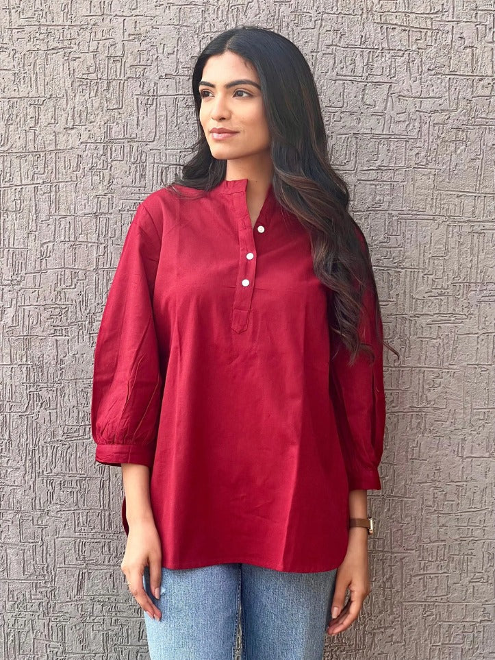 Sugnaa Short Kurta - Sangria