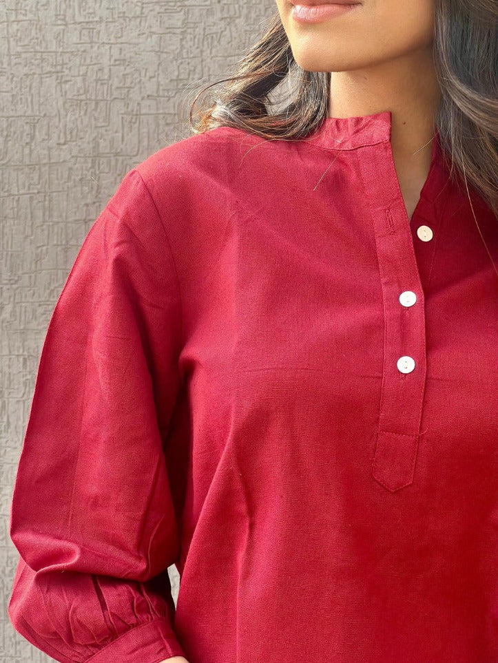 Sugnaa Short Kurta - Sangria