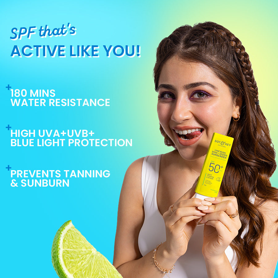 Dot & Key Swim + Sports Sunscreen, In-Vivo Tested SPF 50+ PA++++ - 50g