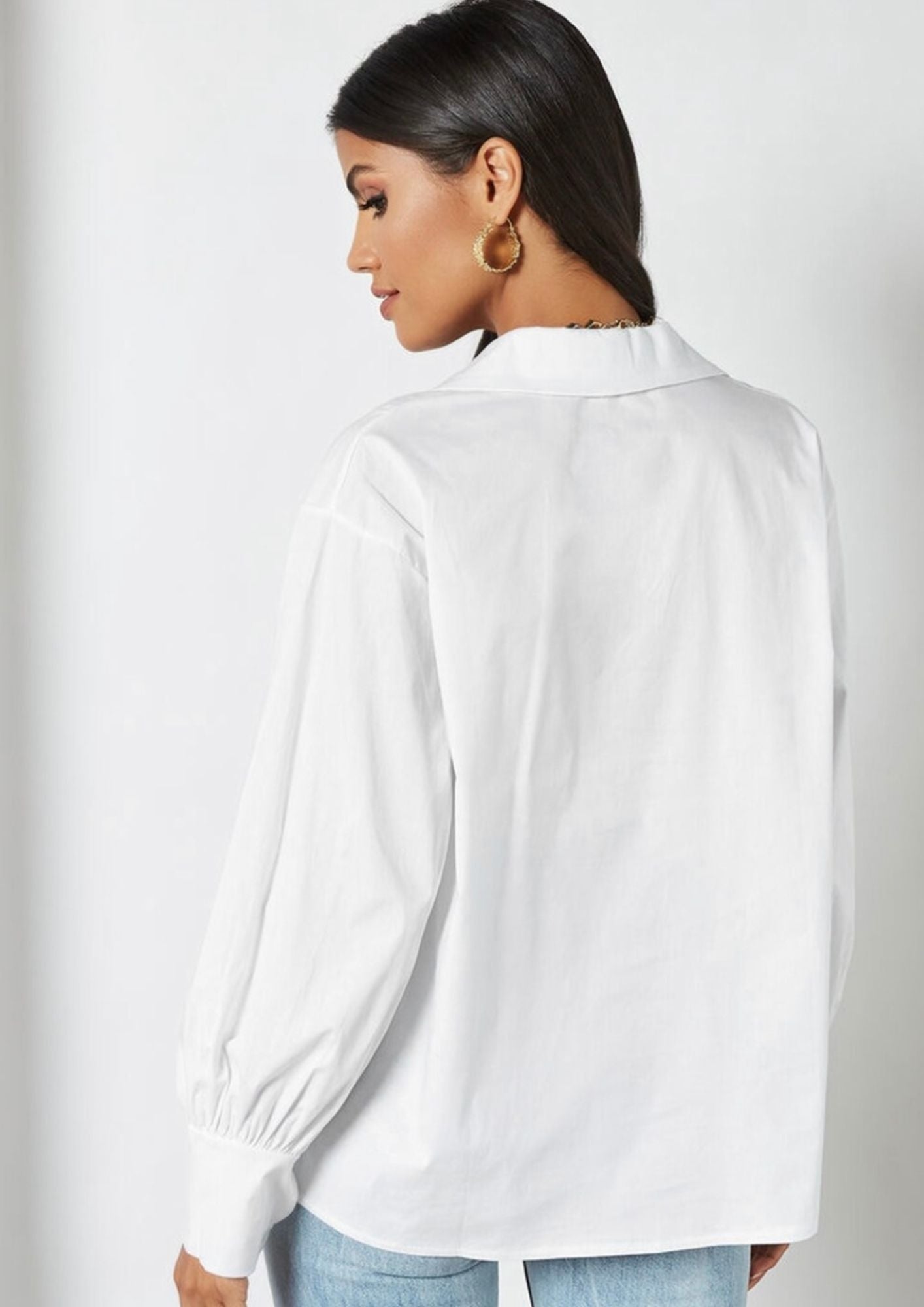 Studio OJS Casual Oversized Shirt - White