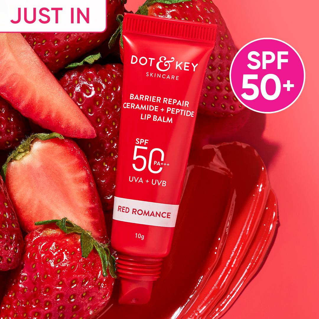 Dot & Key Ceramide & Peptide Lip Balm SPF 50 - Red Romance