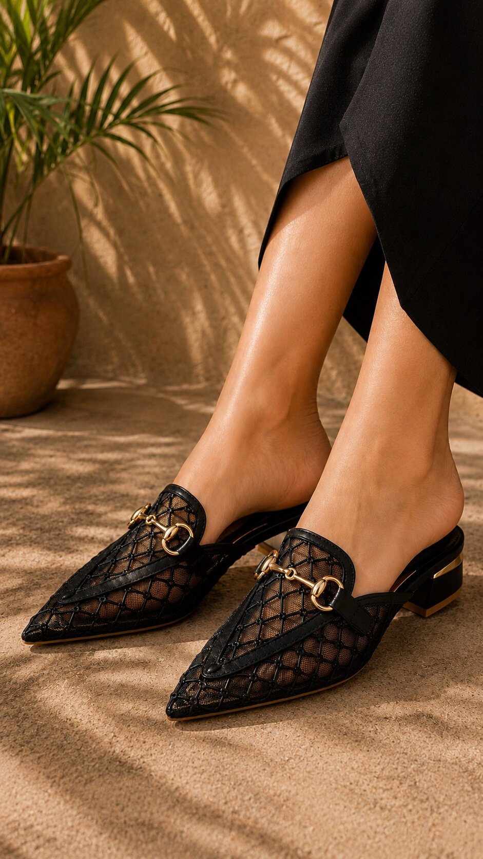 Sandal Stories Luxe Pointed Mules - 1 Inch Heel