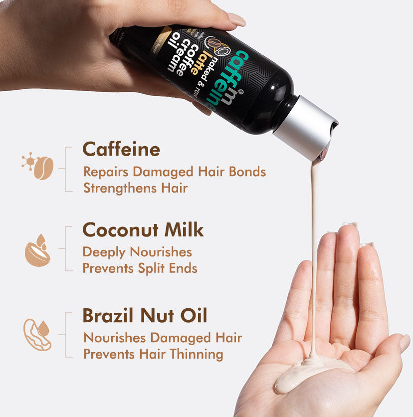 mCaffeine Damage Repair Latte Shampoo With Coconut Milk - 250ml