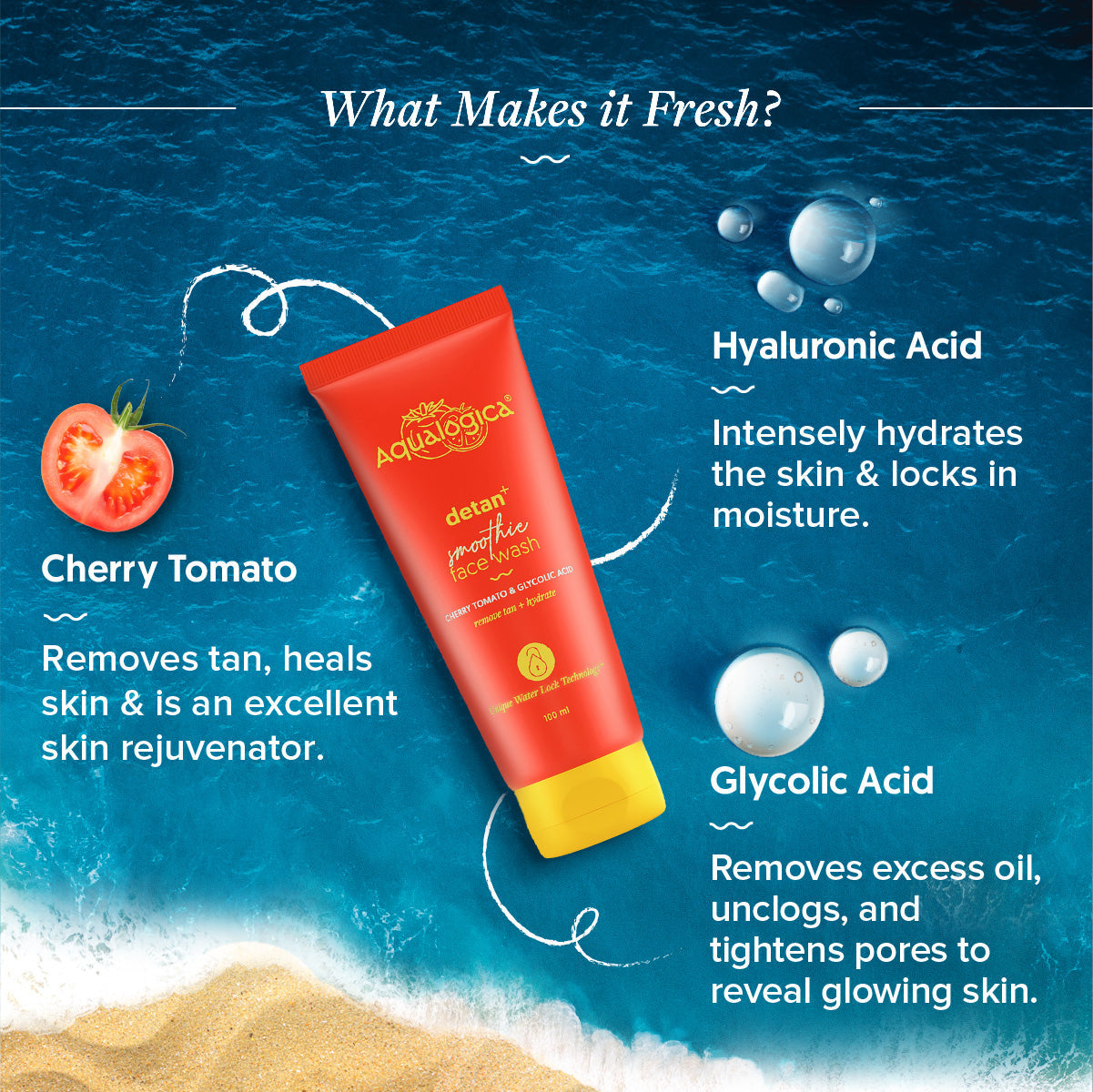 Aqualogica Detan+ Smoothie Face Wash