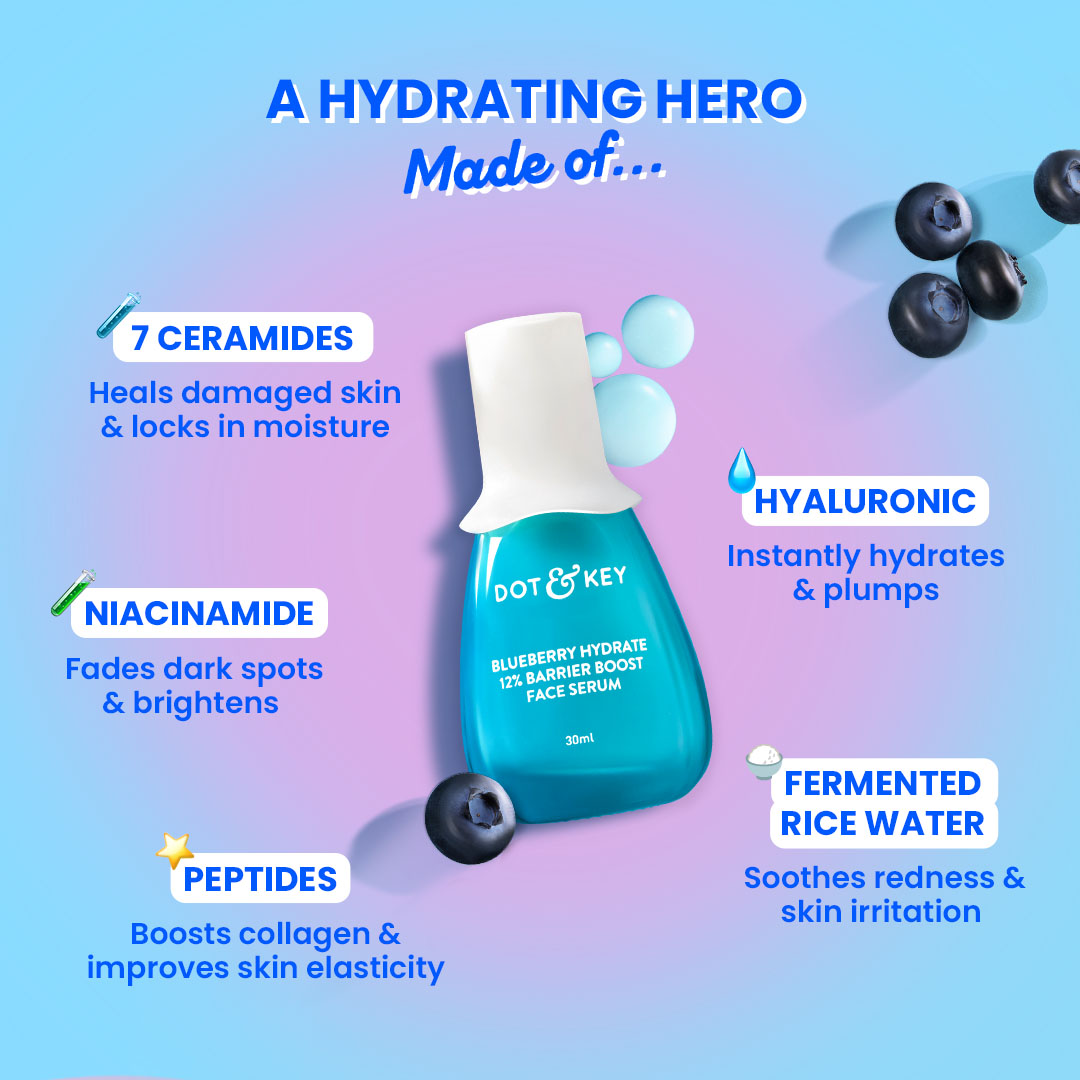 Dot & Key Blueberry Hydrate 12% Barrier Boost Face Serum - 30ml