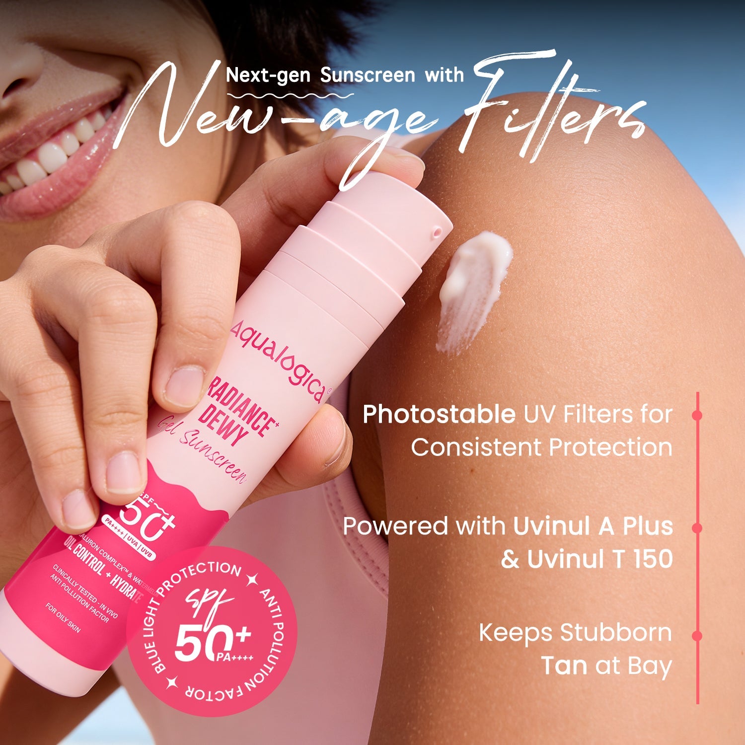 Aqualogica Radiance+ Dewy Sunscreen Spf 50 & Pa++++