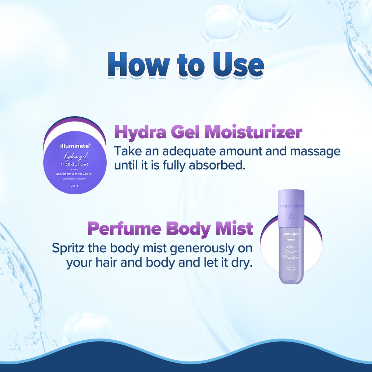 Aqualogica Vanilla Mist & Illuminate Moisturizer Duo