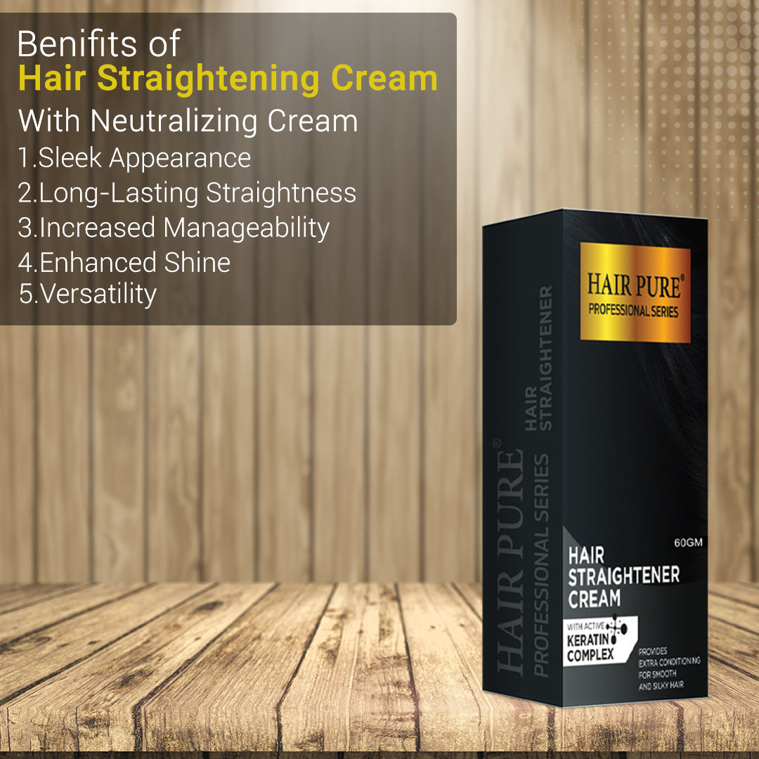 Redifyn Hair Pure Keratin Hair Straightening Kit (Hair Straightener Cream & Neutralizing Cream 60ml)