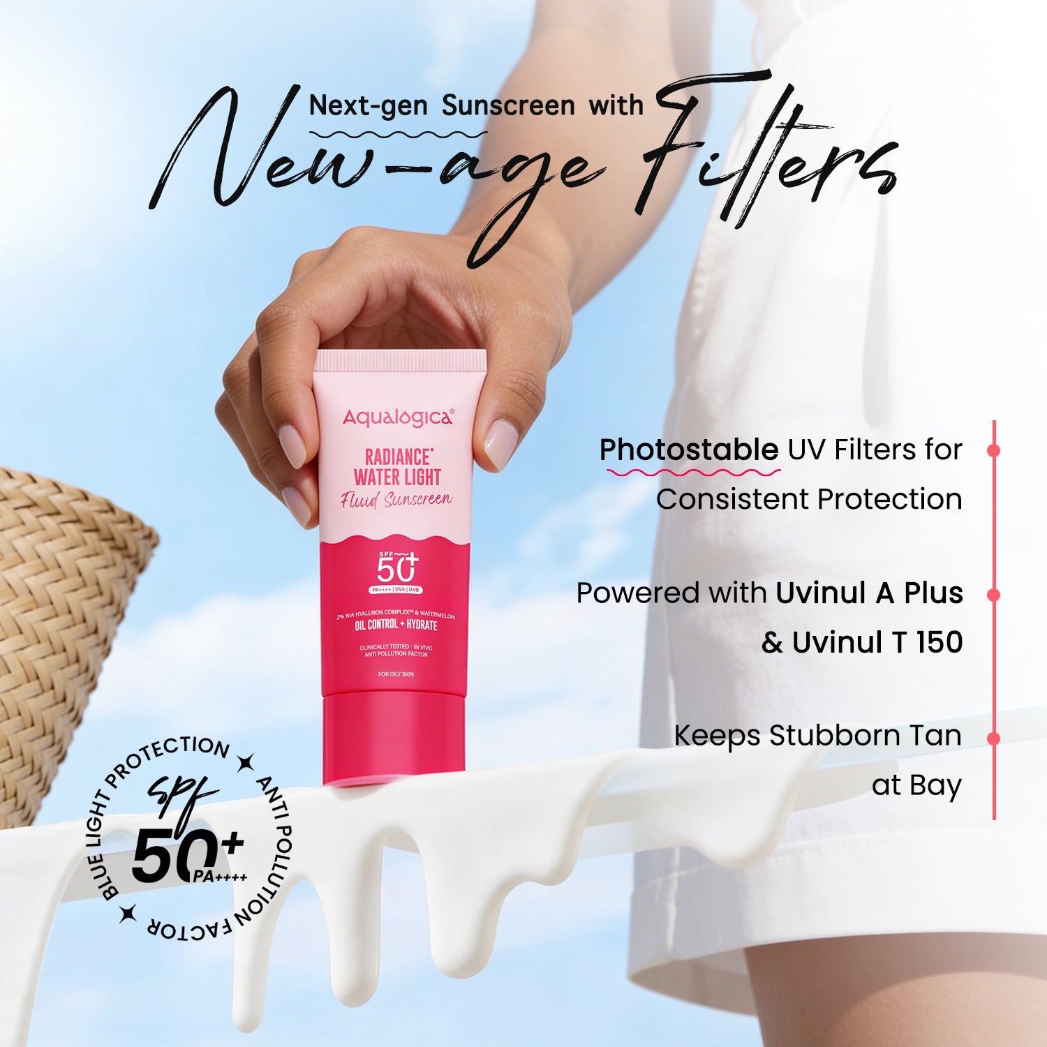 Aqualogica Radiance+ Water Light Fluid Sunscreen - 50g