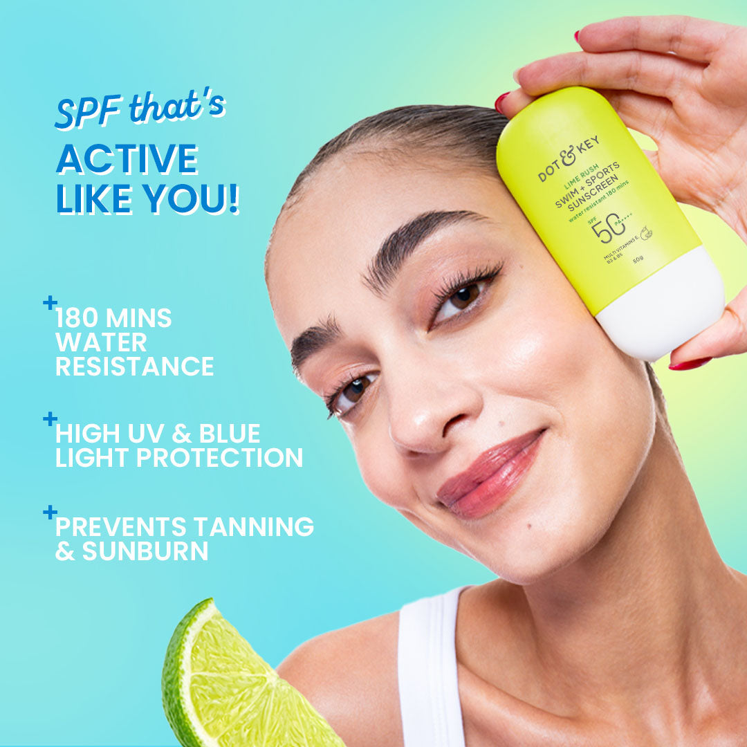 Dot & Key Swim + Sports Sunscreen, In-Vivo Tested SPF 50+ PA++++ - 50g