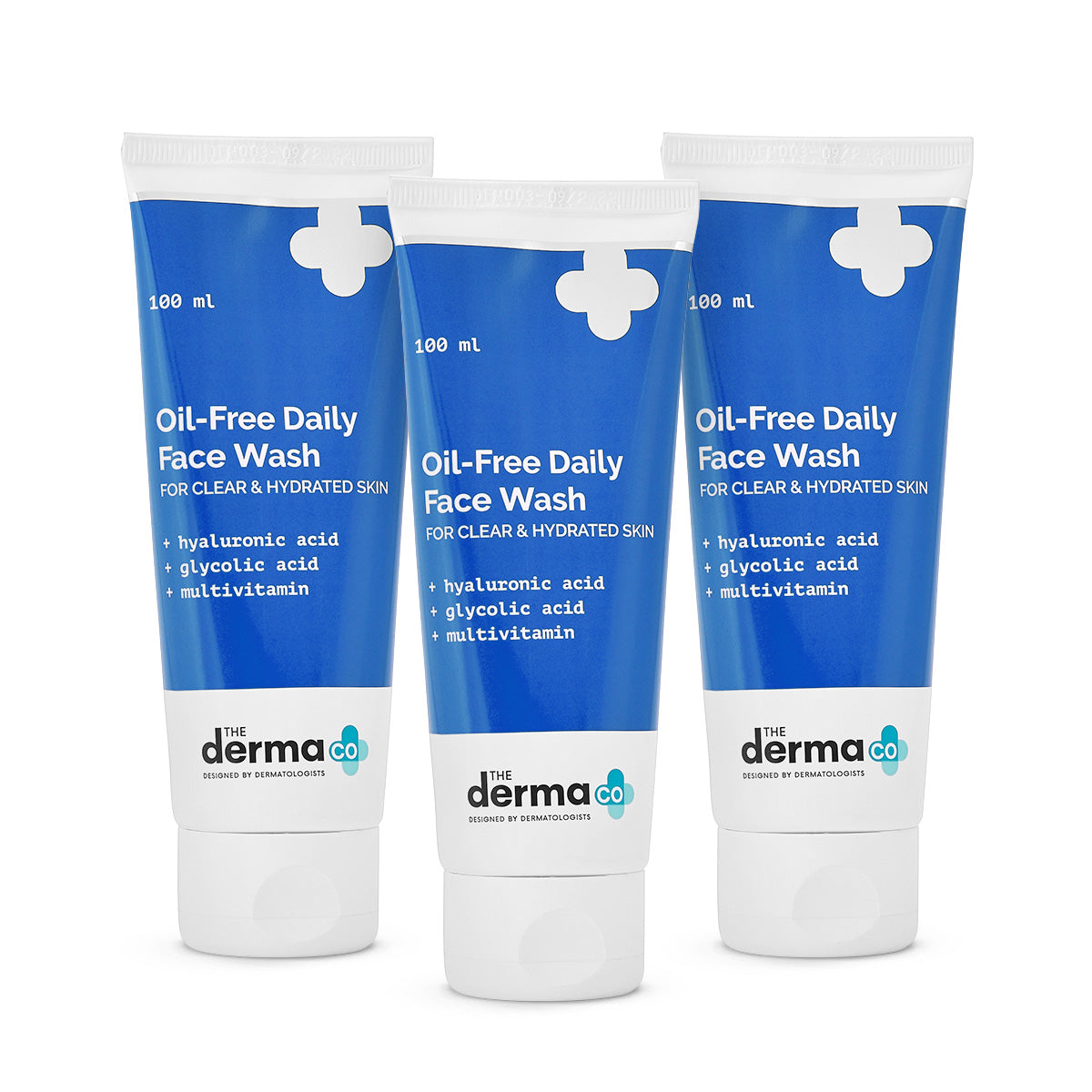 Derma Co Oil-Free Daily Face Wash With Hyaluronic Acid, Glycolic Acid & Multivitamins