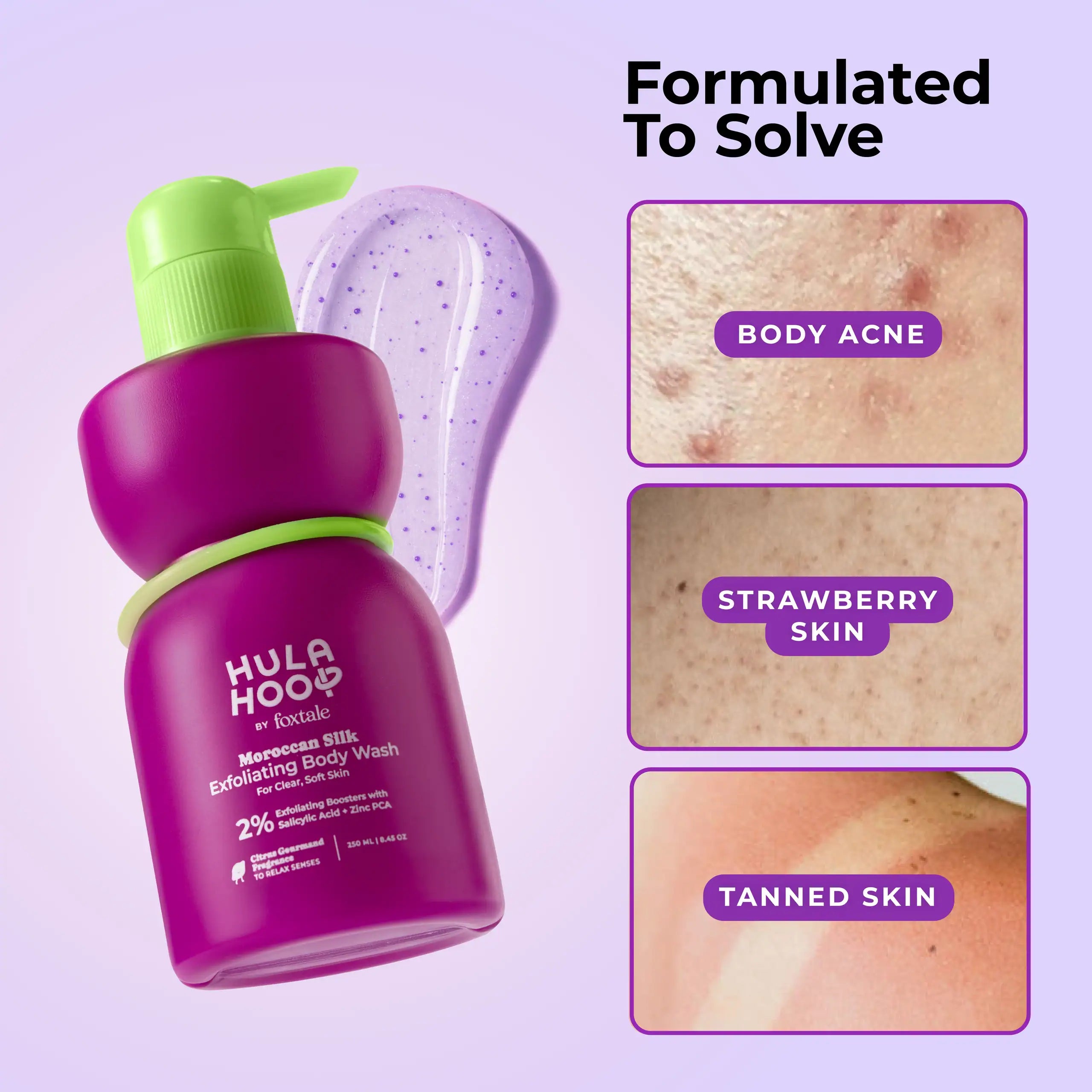 Foxtale Hula Hoop 2% Salicylic Acid Exfoliating Body Wash