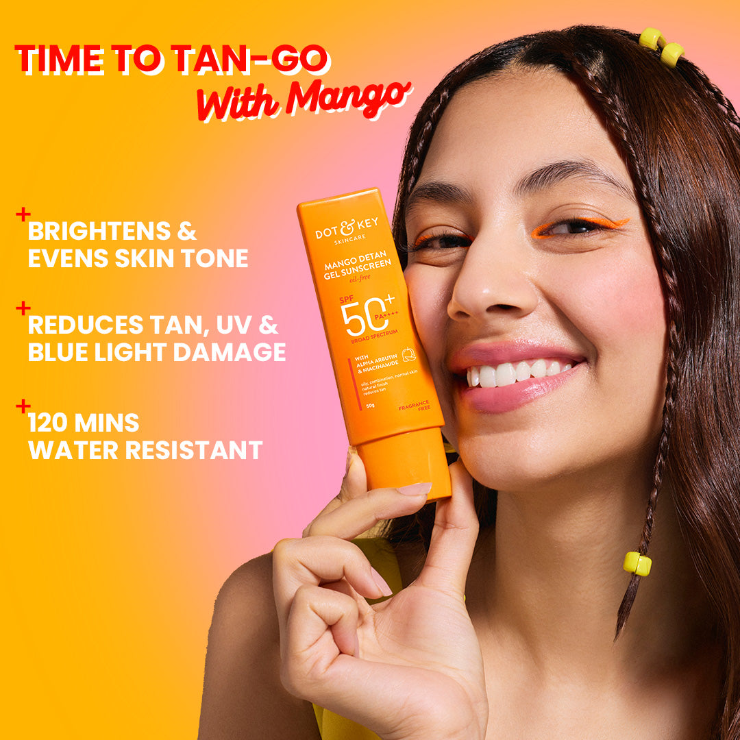 Dot & Key Mango Detan Sunscreen, In-Vivo Tested SPF 50+ PA++++ - 80g