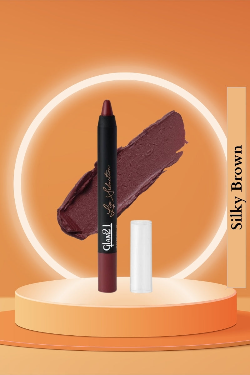 Glam21 Silky Brown Lip Seduction Non-Transfer Crayon Lipstick