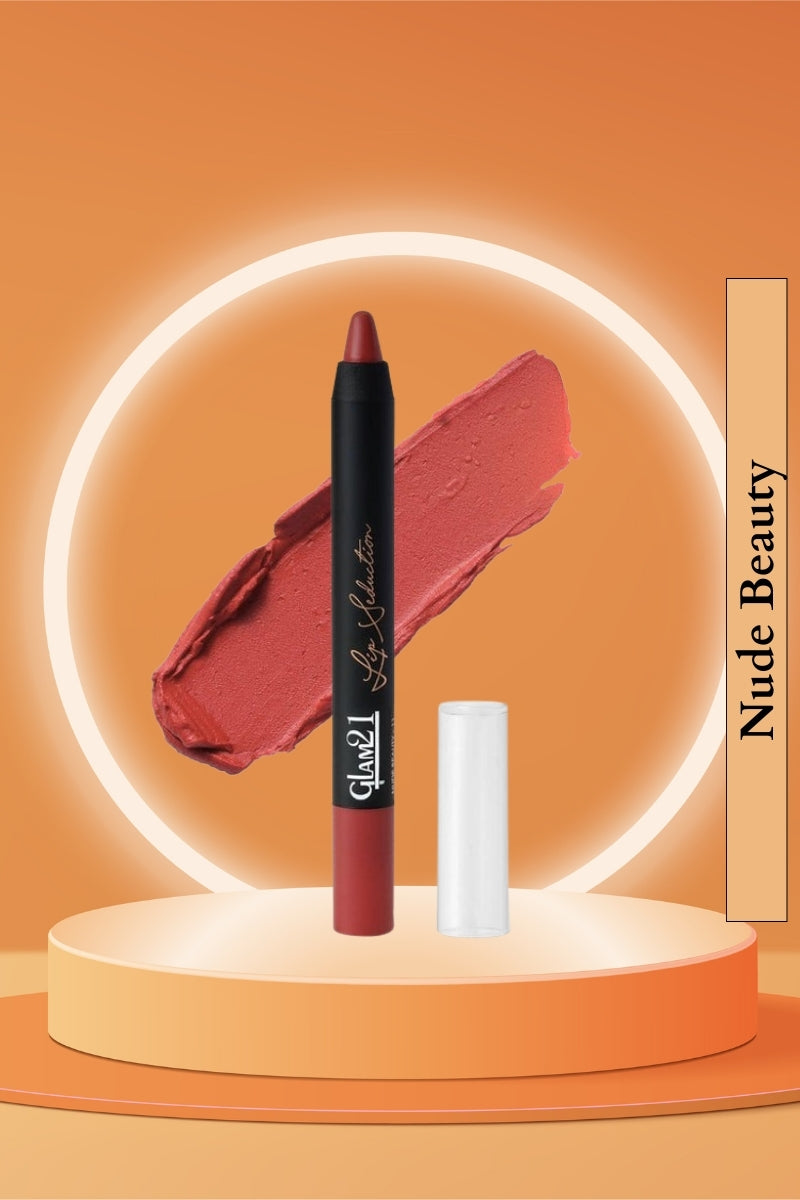 Glam21 Nude Beauty Lip Seduction Non-Transfer Crayon Lipstick