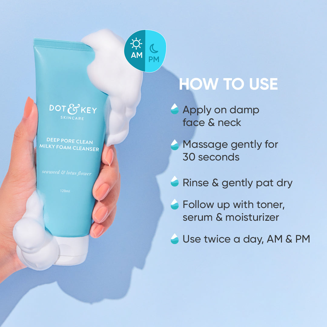 Dot & Key Deep Pore Clean Foaming Face Wash - 100ml