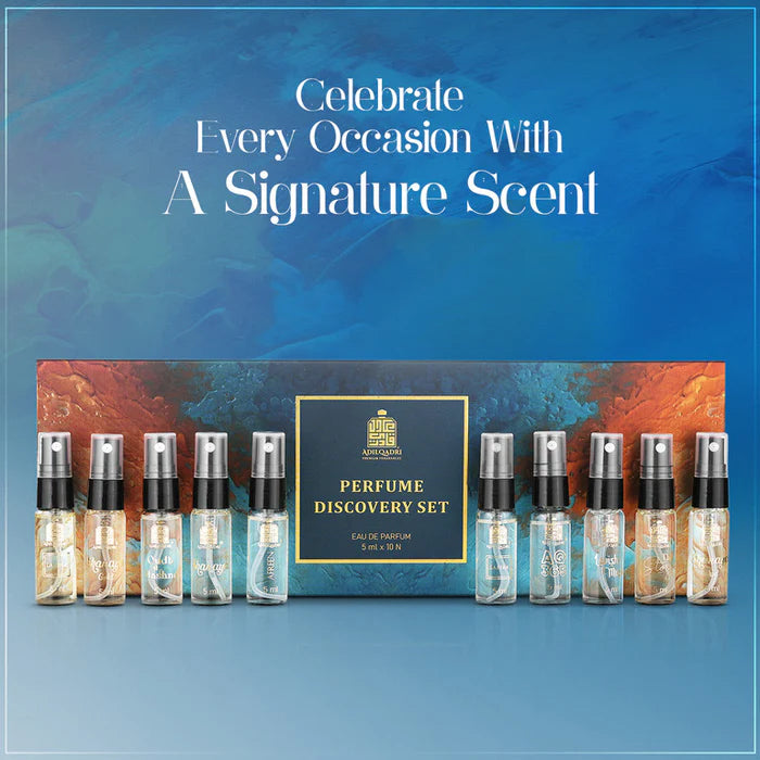 AdilQadri Perfume Sample Discovery Set β 10 Mini Perfume Sprays (5ml Each)