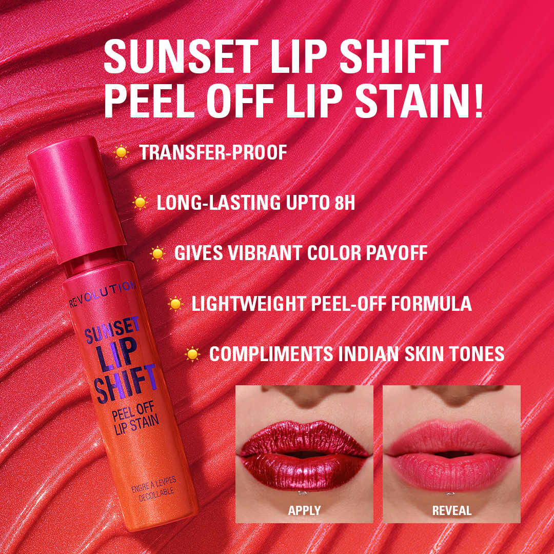 Makeup Revolution Sunset Lip Shift Peel Off Lip Stain