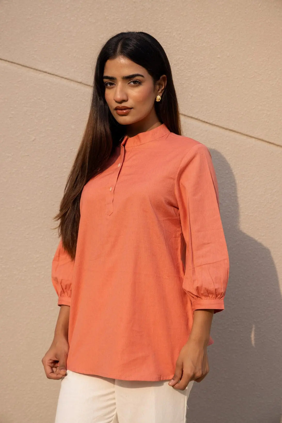 Sugnaa Short Linen Kurta