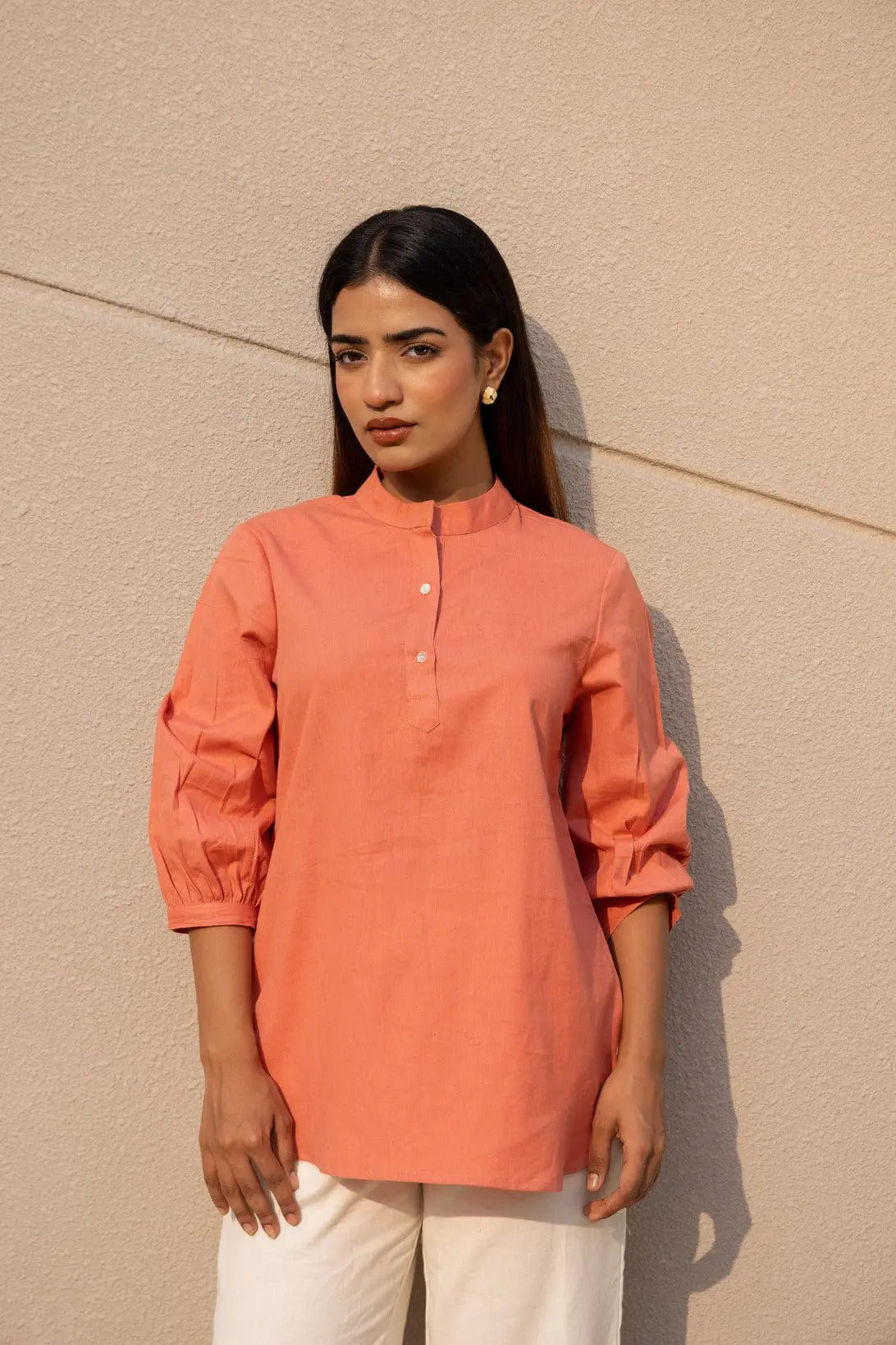 Sugnaa Short Linen Kurta
