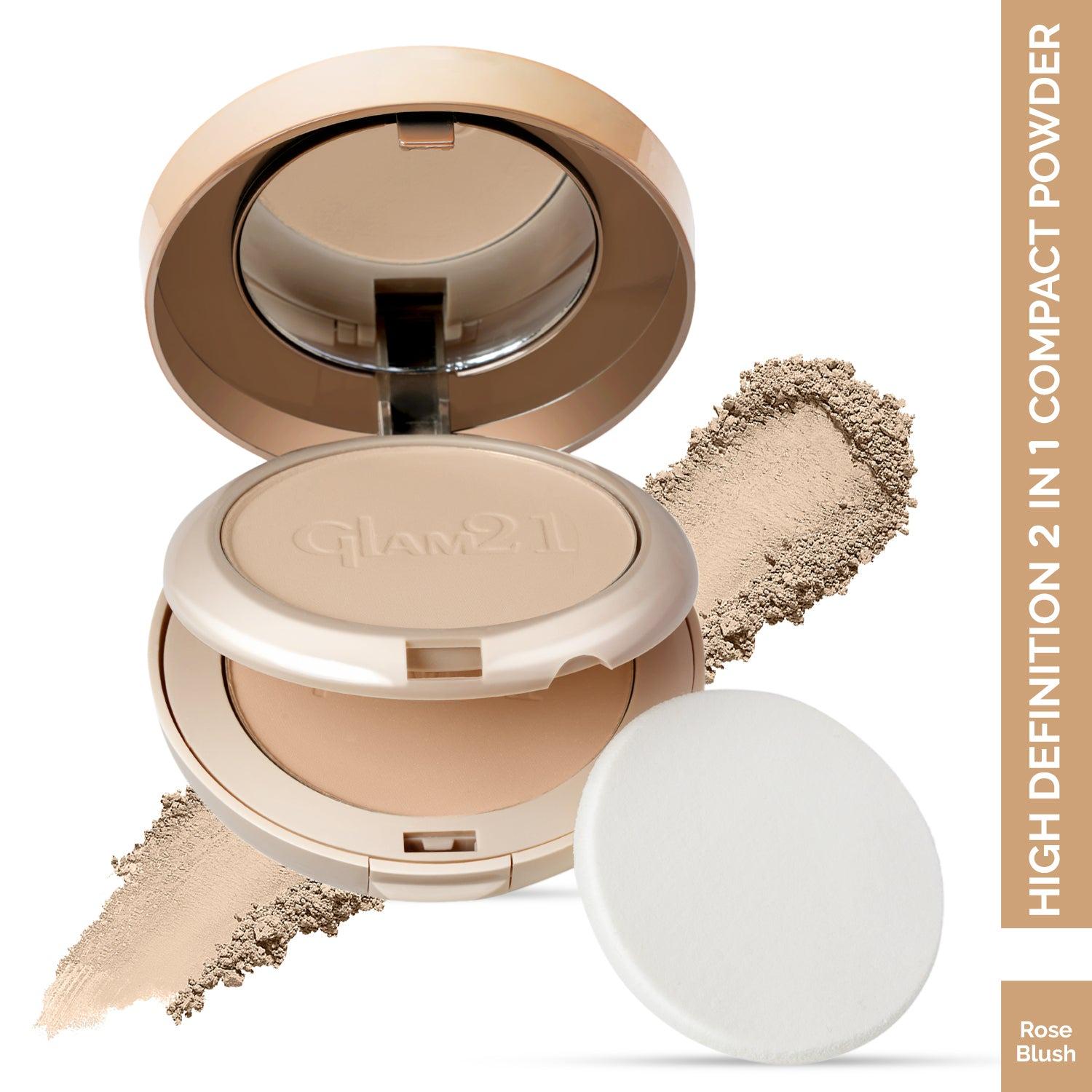 Glam21 2-In-1 High Definition Compact Powder - Rose Blush 02