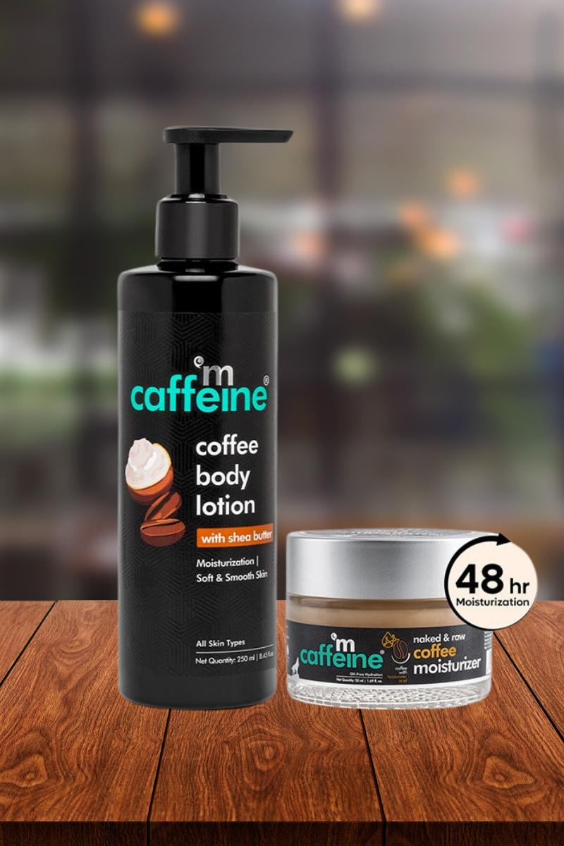 mCaffeine Coffee Body Lotion & Coffee Face Moisturizer Duo