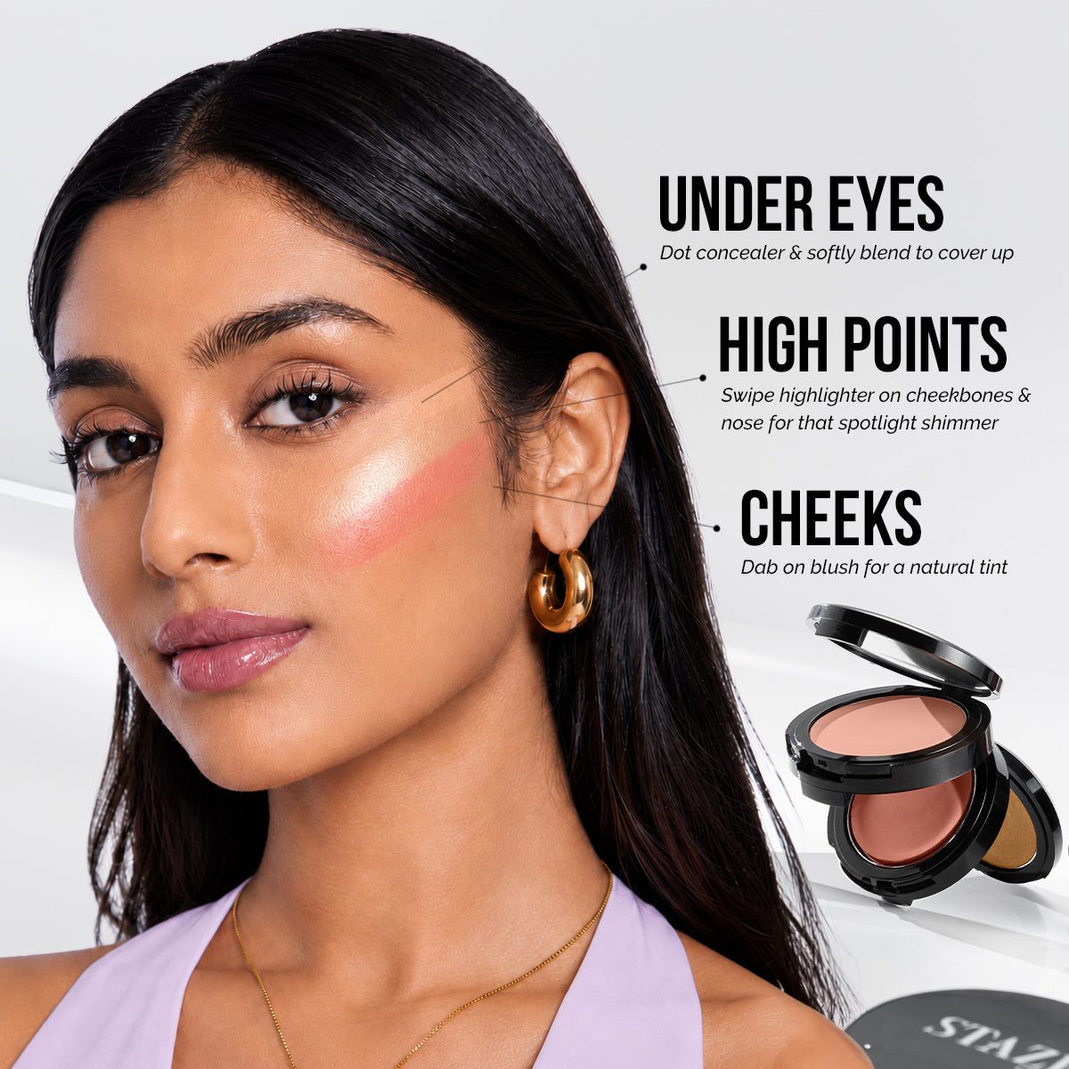 Staze Triple Treat Stacked Face Palette
