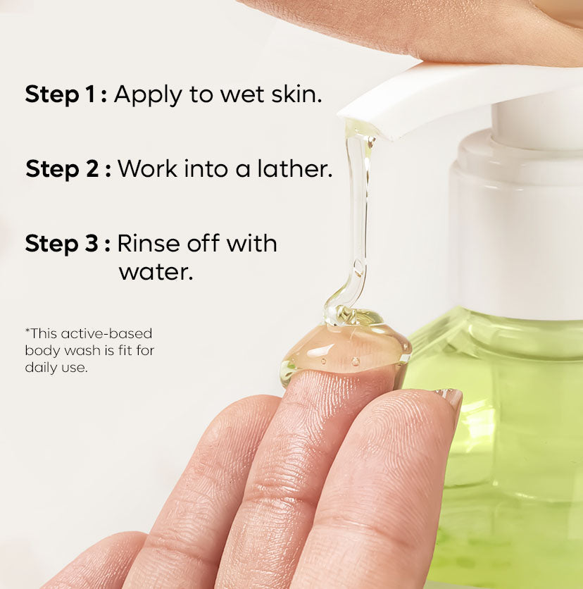 mCaffeine Green Tea & 1% Bha-Salicylic Acid Body Wash - 200ml