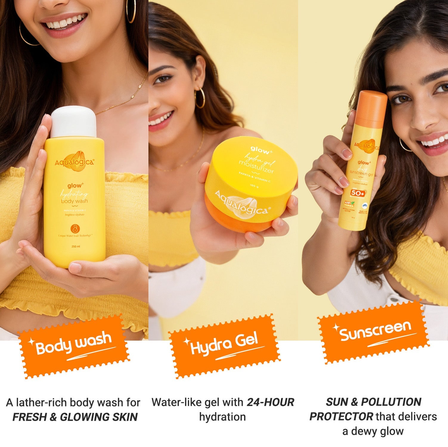 Aqualogica Glow+ Born To Glow - Gift Set With Sling Bag & Charms
