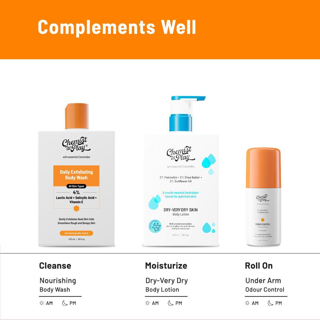 Chemist at Play Exfoliating Body Wash with Lactic Acid - 236 ml