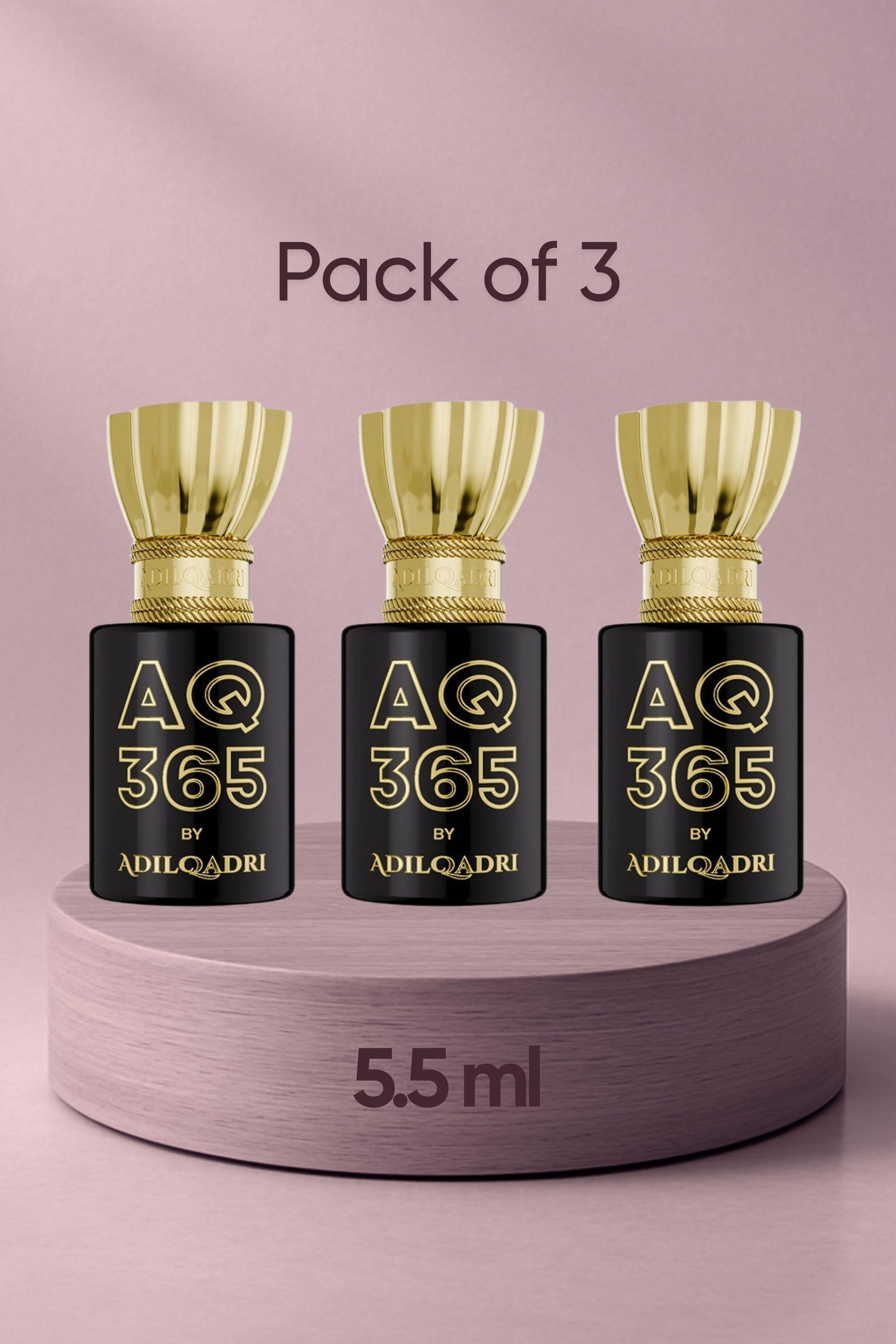 AdilQadri AQ 365 Luxury Attar Perfume - Pack of 3 (5.5ml)
