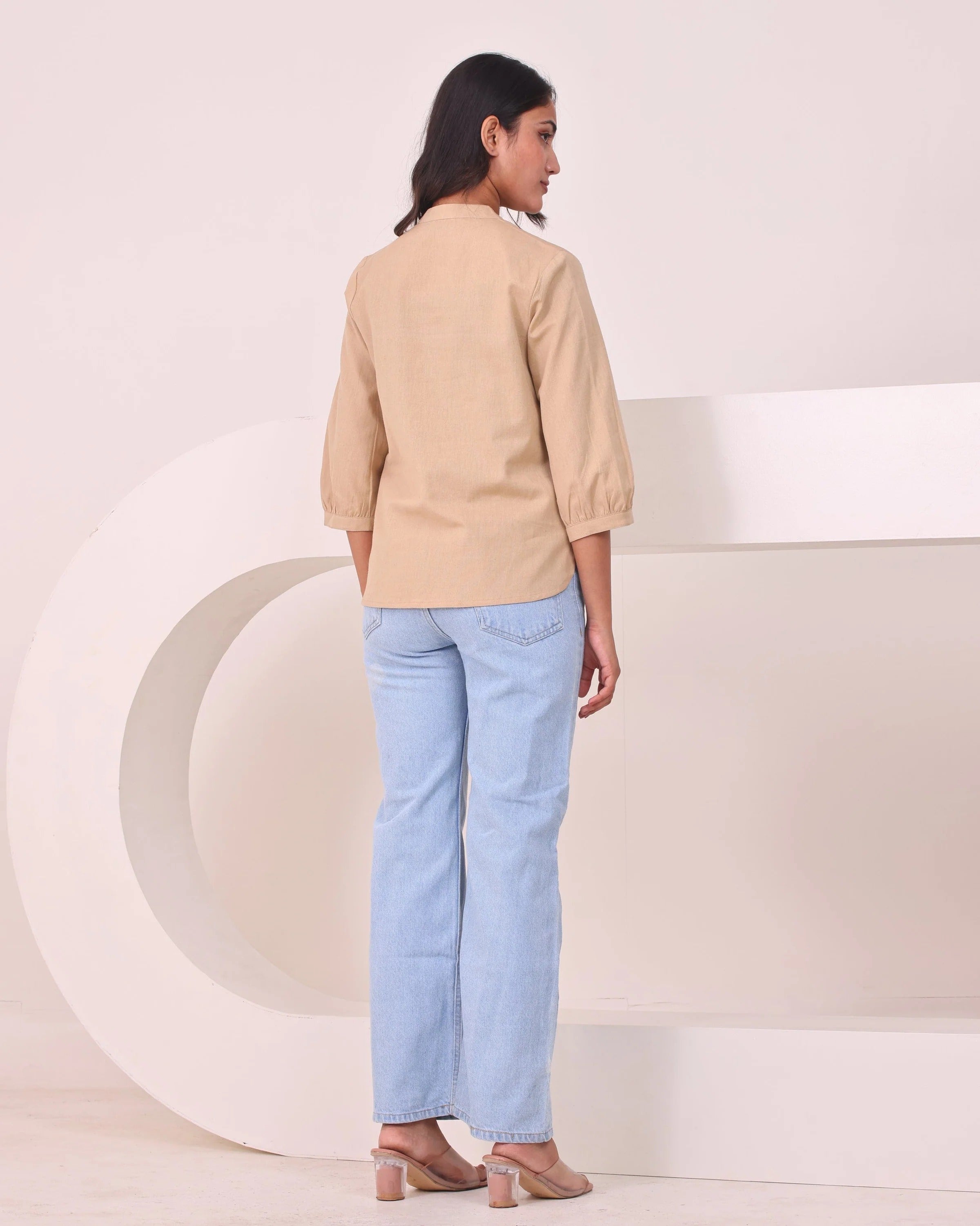 Sugnaa Short Kurta - Khaki