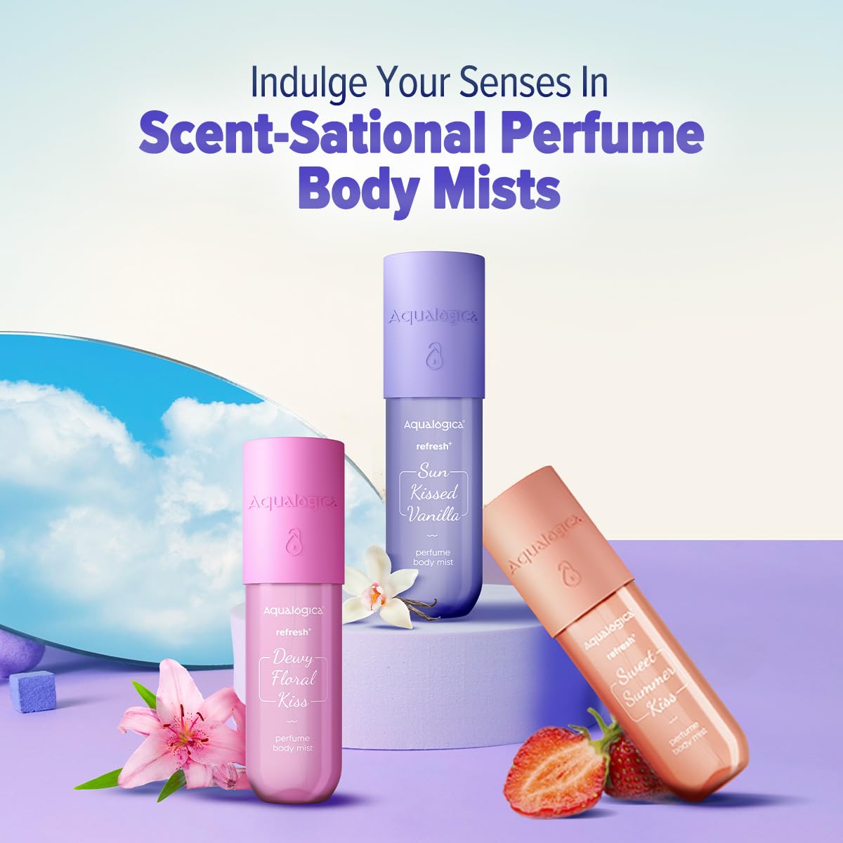 Aqualogica Refresh+ Perfume Body Mist Trio - 150ml