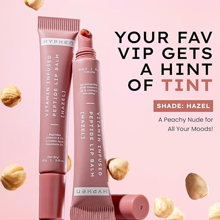 Hyphen Vitamin-Infused Peptide Lip Balm - Hazel, 10g