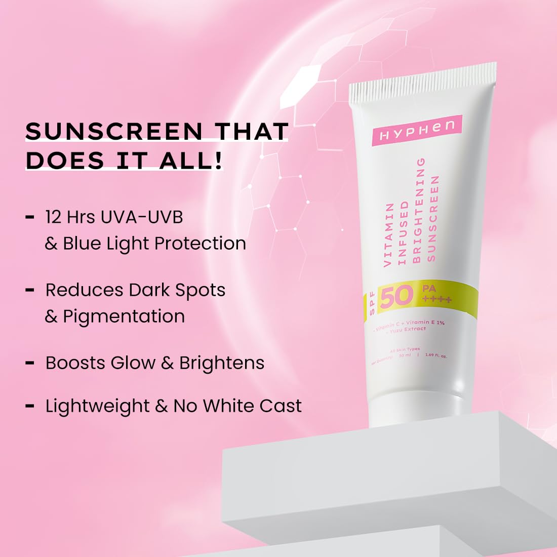 Hyphen Brightening Sunscreen SPF 50 - 50ml
