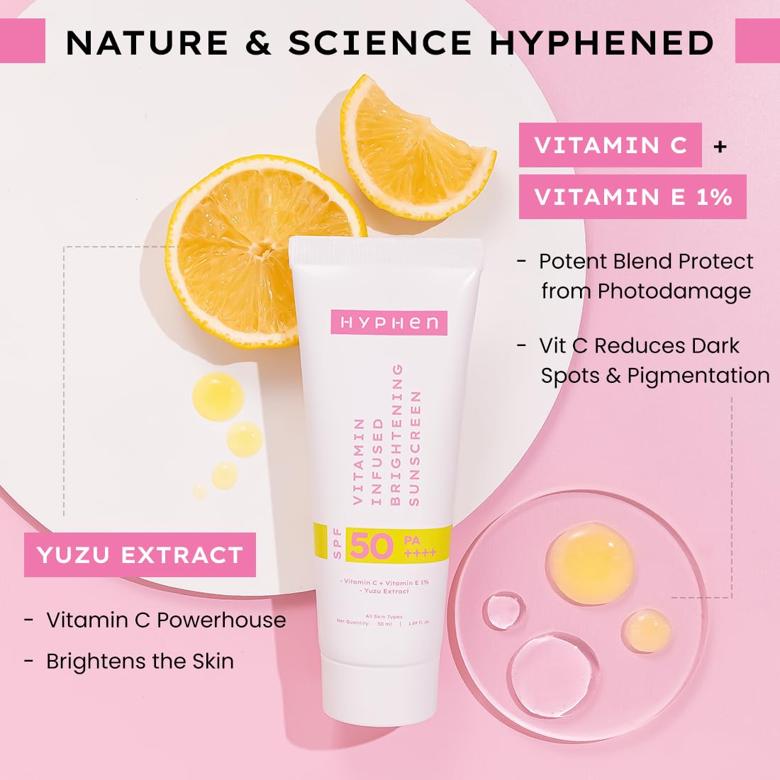 Hyphen Brightening Sunscreen SPF 50 - 50ml