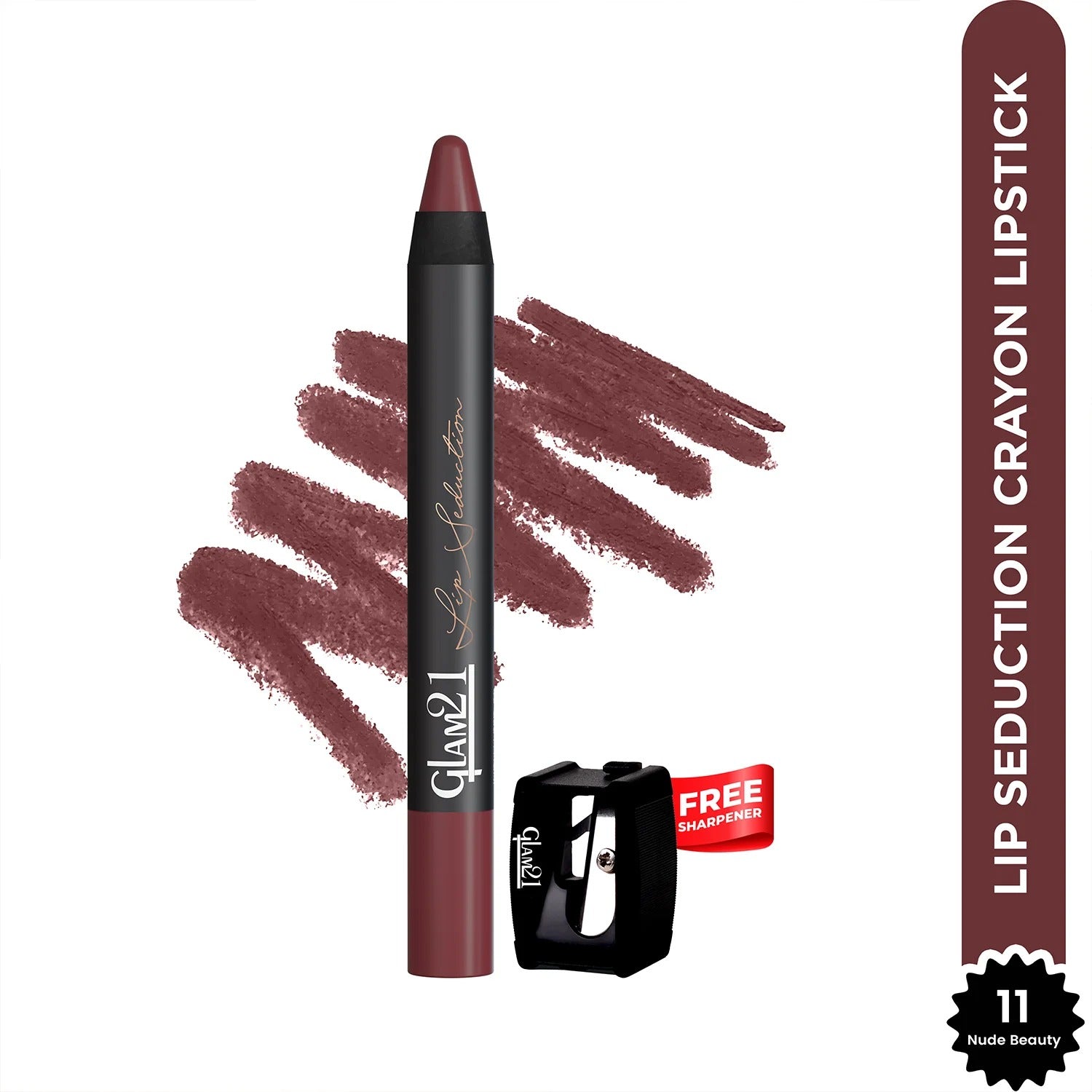 Glam21 Lip Seduction Non- Transfer Crayon Lipstick - Nude Beauty
