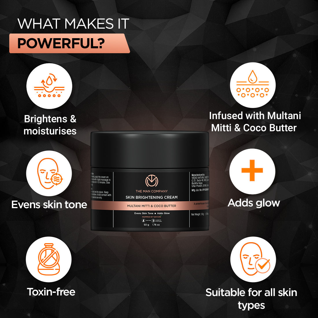 The Man Company Skin Brightening Cream - 50 gm