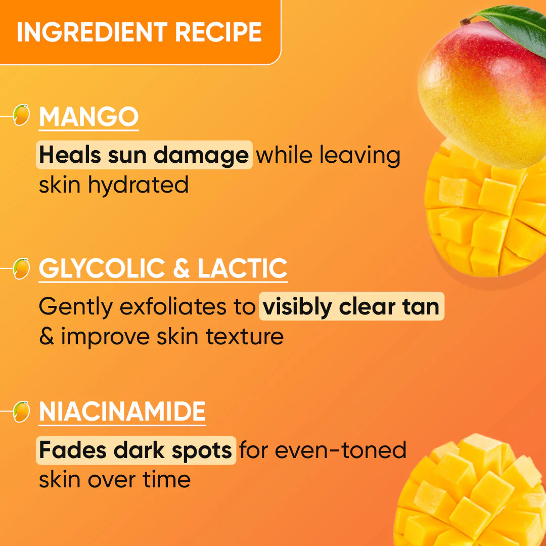 Dot & Key Mango detan face wash + detan clay mask