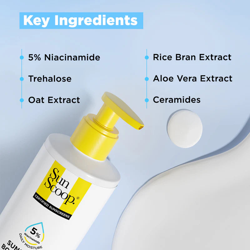 Sunscoop 5% Niacinamide Sunscreen Body Lotion SPF 50+ PA ++++ (200ml)