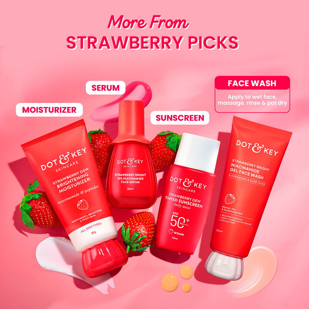 Dot & Key Strawberry Bright Niacinamide Gel Face Wash - 100ml